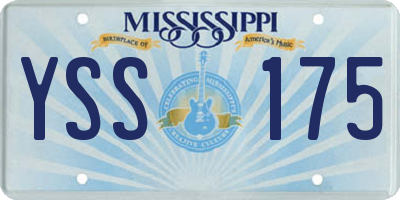 MS license plate YSS175