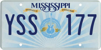 MS license plate YSS177