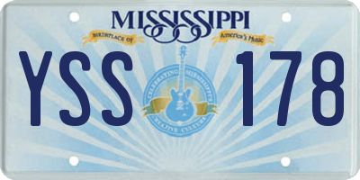 MS license plate YSS178