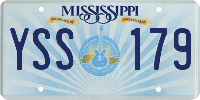 MS license plate YSS179