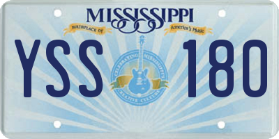 MS license plate YSS180