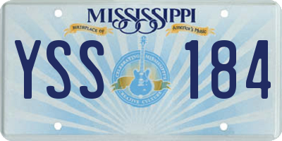 MS license plate YSS184
