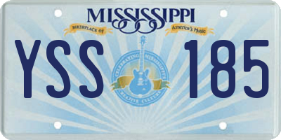 MS license plate YSS185