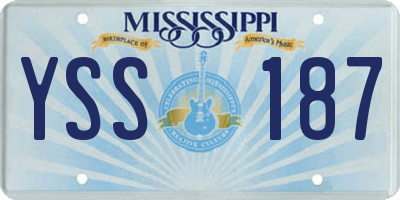 MS license plate YSS187
