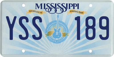 MS license plate YSS189