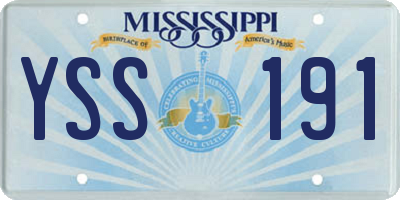 MS license plate YSS191