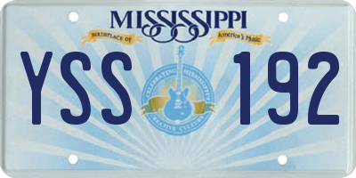 MS license plate YSS192