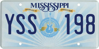 MS license plate YSS198