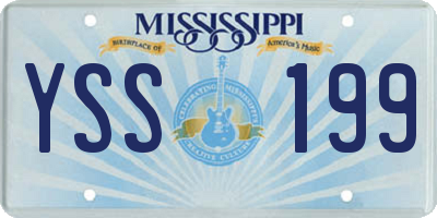 MS license plate YSS199
