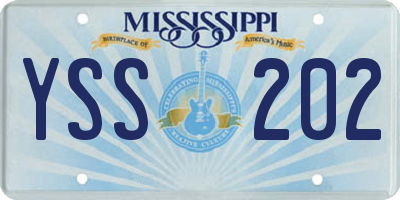 MS license plate YSS202