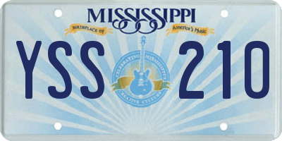 MS license plate YSS210