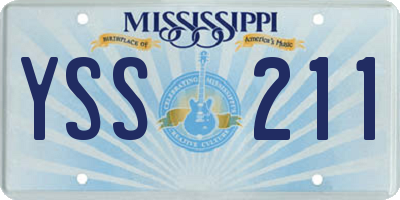 MS license plate YSS211