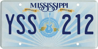 MS license plate YSS212