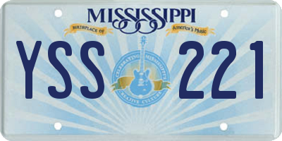 MS license plate YSS221