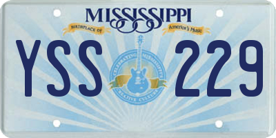 MS license plate YSS229