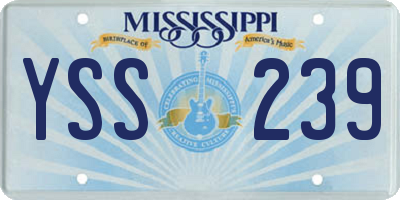 MS license plate YSS239