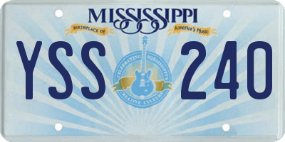 MS license plate YSS240