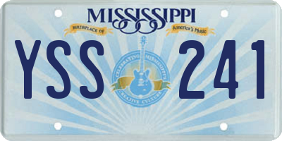 MS license plate YSS241