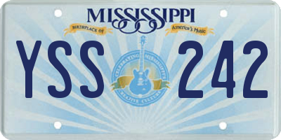 MS license plate YSS242