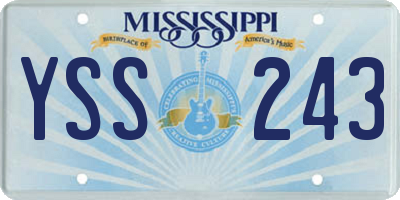 MS license plate YSS243