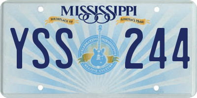 MS license plate YSS244