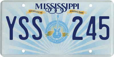 MS license plate YSS245