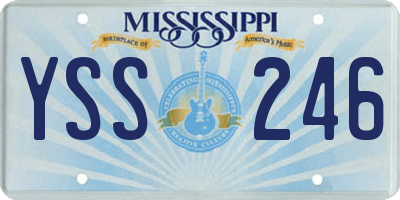 MS license plate YSS246