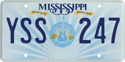 MS license plate YSS247