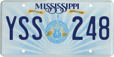 MS license plate YSS248
