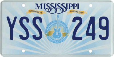 MS license plate YSS249