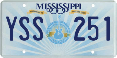 MS license plate YSS251