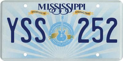 MS license plate YSS252