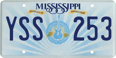 MS license plate YSS253