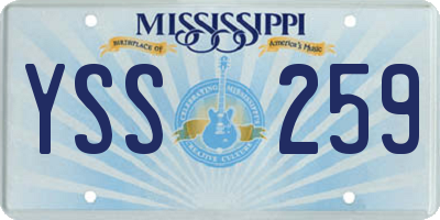 MS license plate YSS259