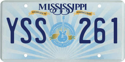 MS license plate YSS261