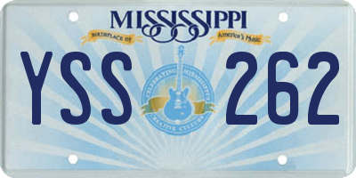 MS license plate YSS262