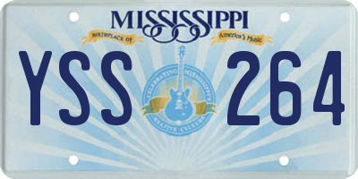 MS license plate YSS264