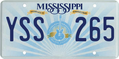 MS license plate YSS265