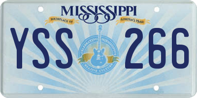 MS license plate YSS266
