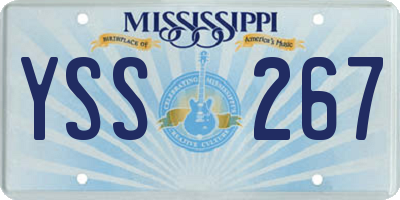 MS license plate YSS267