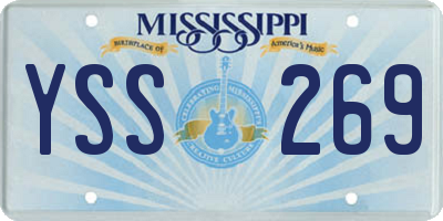 MS license plate YSS269