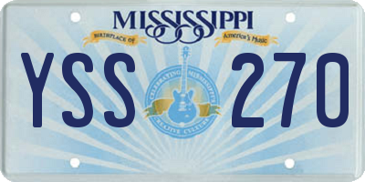 MS license plate YSS270