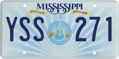 MS license plate YSS271