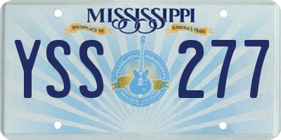 MS license plate YSS277