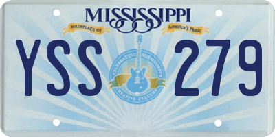 MS license plate YSS279