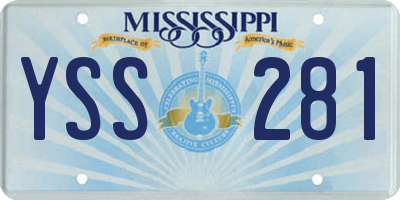 MS license plate YSS281