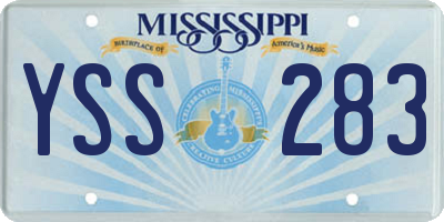 MS license plate YSS283