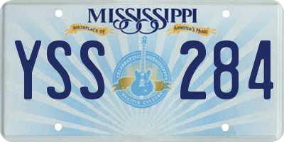 MS license plate YSS284