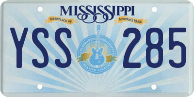 MS license plate YSS285