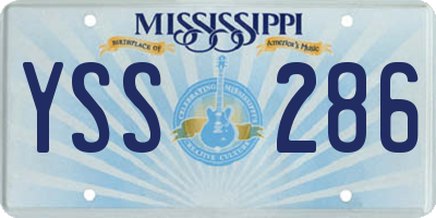 MS license plate YSS286